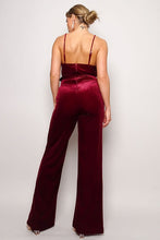 Load image into Gallery viewer, Burgundy Holiday Jumpsuit
