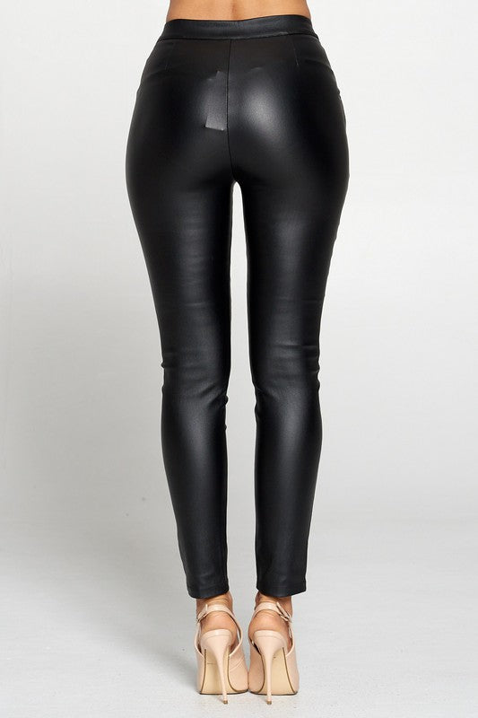 High Waisted Zipper Pants