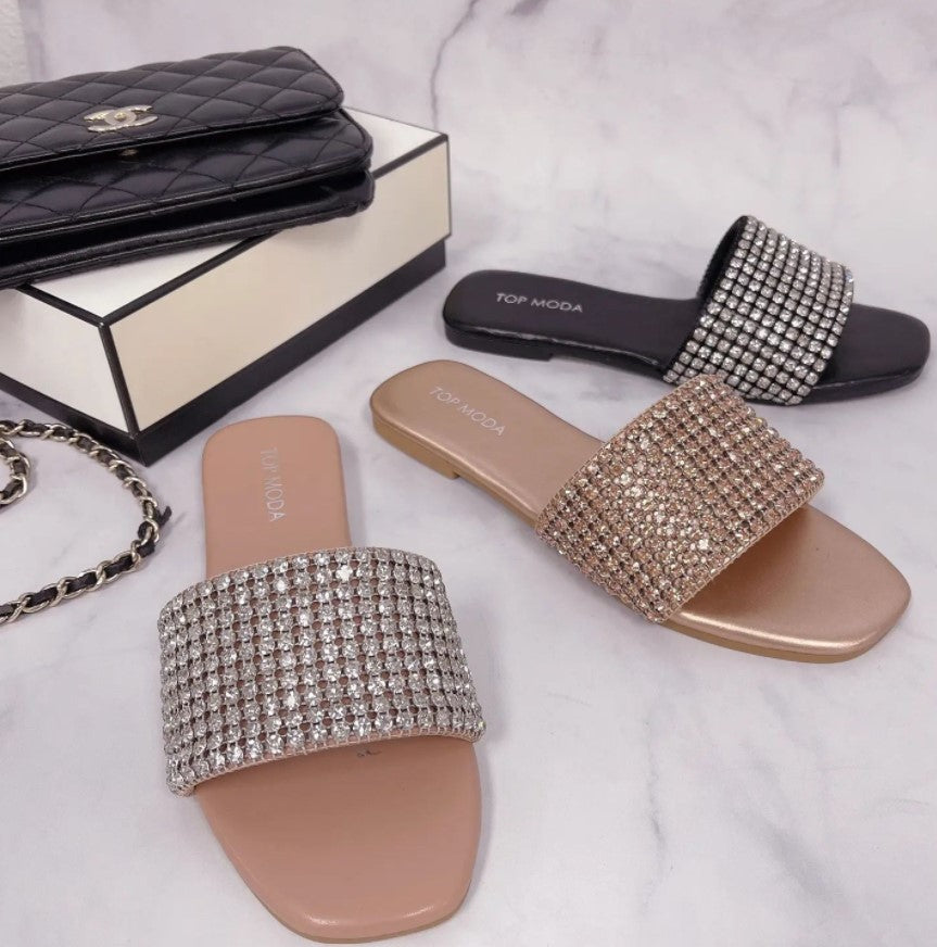 Rose Gold Bling Sandal