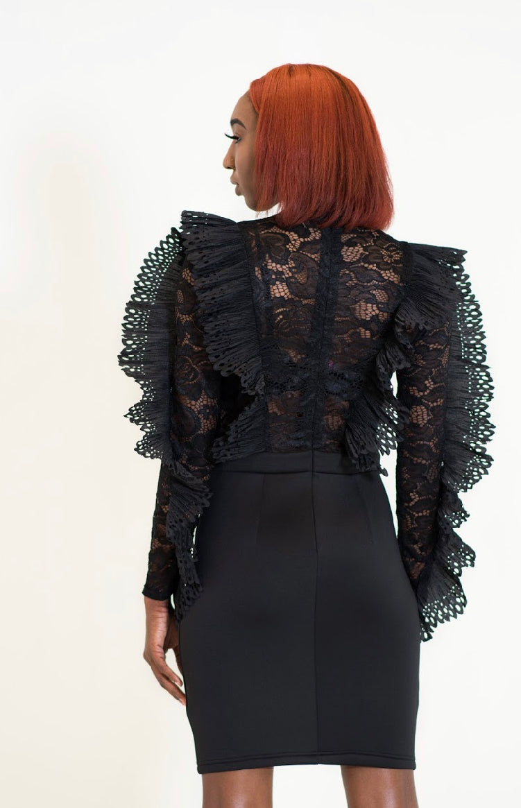 Lady in Lace Dress