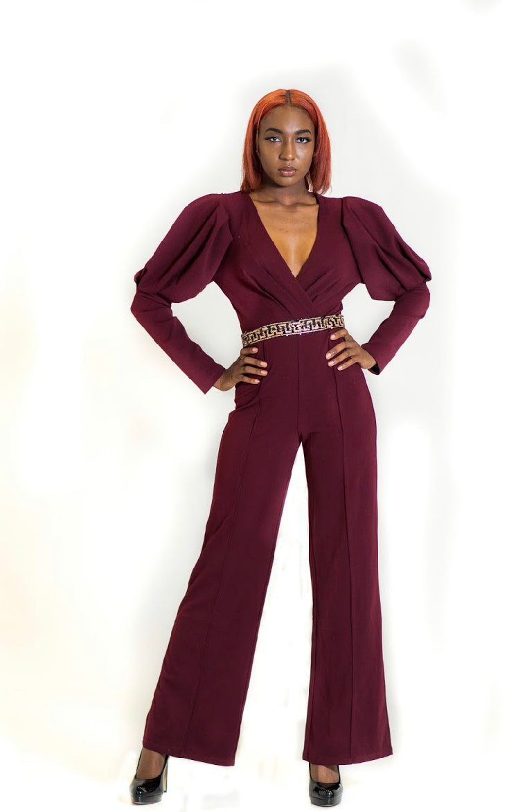 Burgundy Kiss Jumpsuit