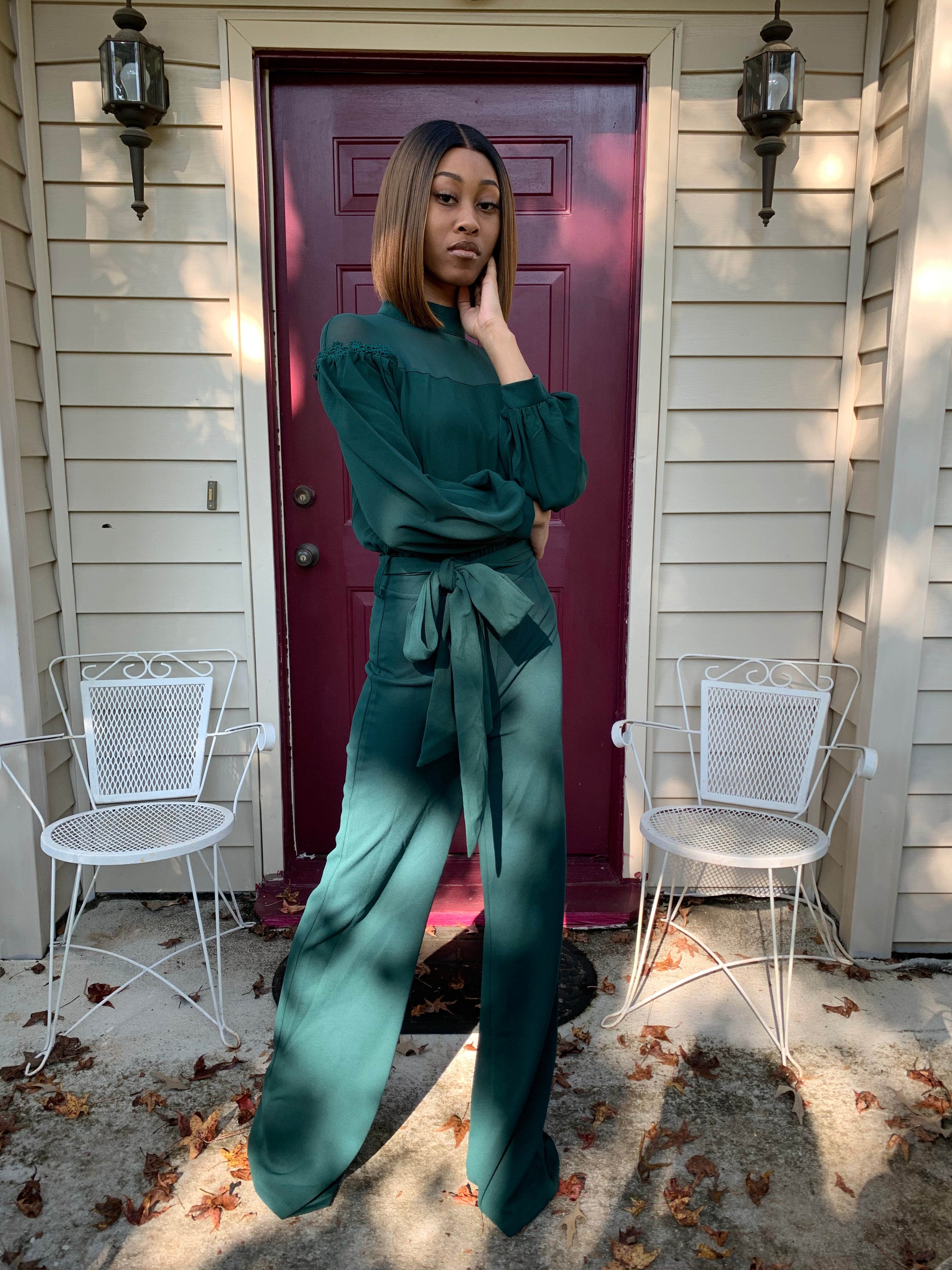 Christmas Green Jumpsuit