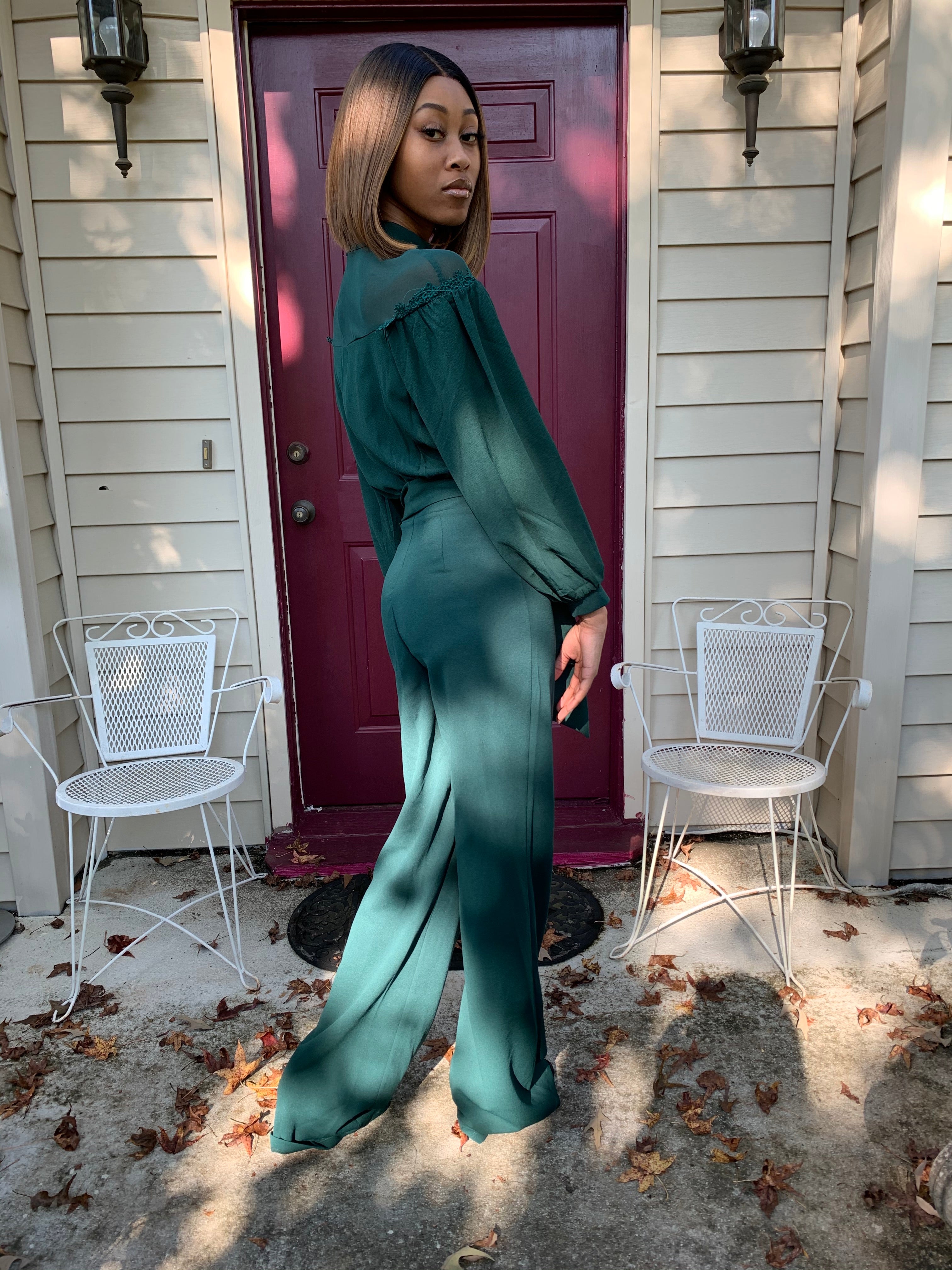 Christmas Green Jumpsuit