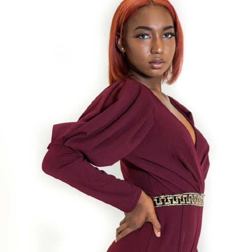 Burgundy Kiss Jumpsuit