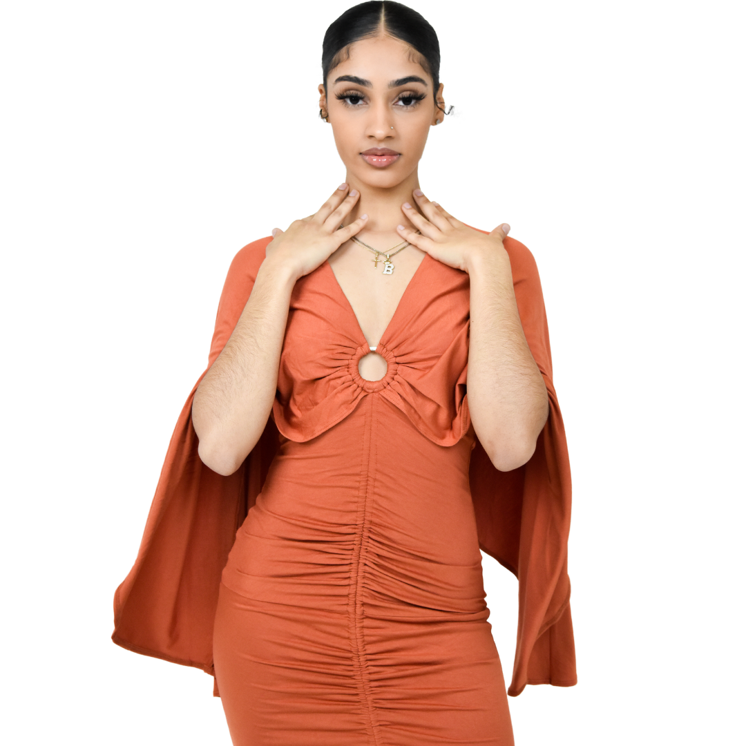 Chic Rust Dress